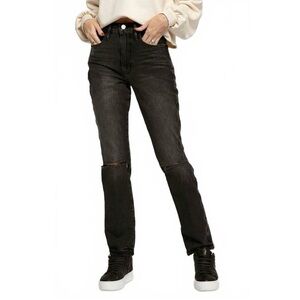 Frame Denim Women's Straight Leg Jeans in Black